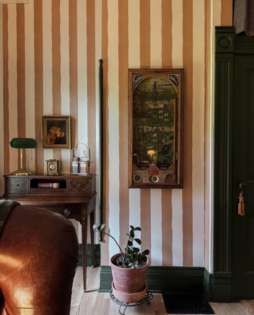 dark green trim interior